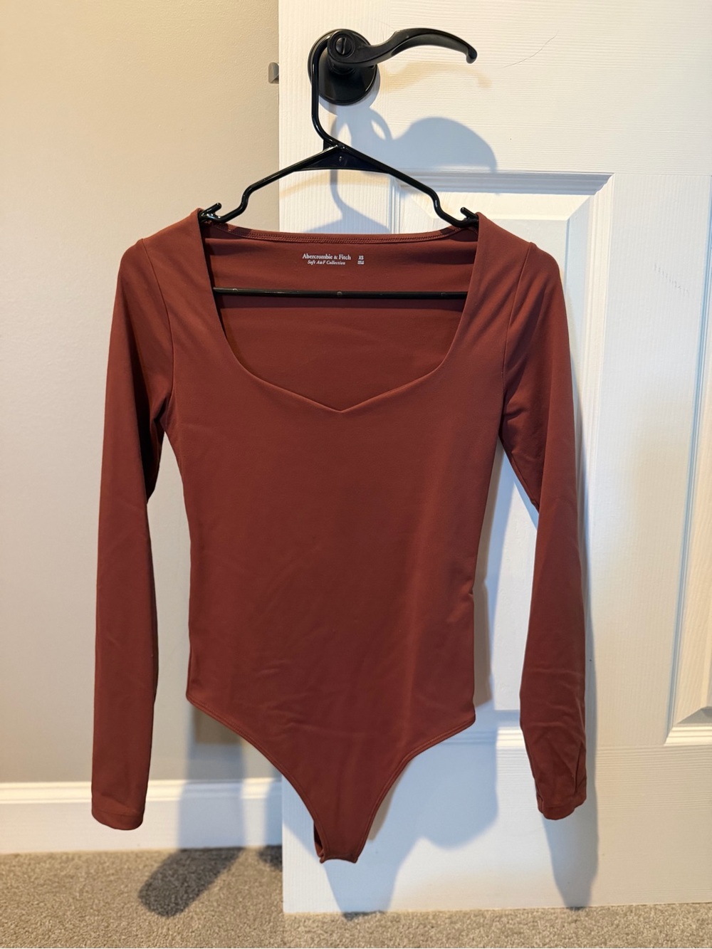 Abercrombie & Fitch Long Sleeve Bodysuit - Rust